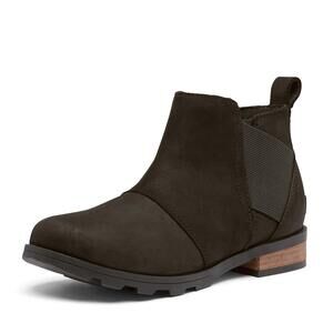 SOREL WOMEN'S EMELIE CHELSEA BOOT - LIGHT AND HEAVY RAIN - WATERPROOF - BLACK, B
